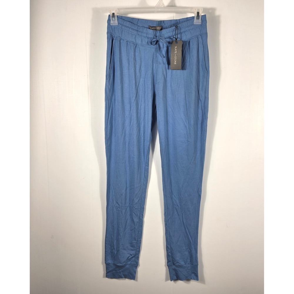 Slate & Stone Mens Blue Cotton Modal Jersey Jogger Pants Small NWT